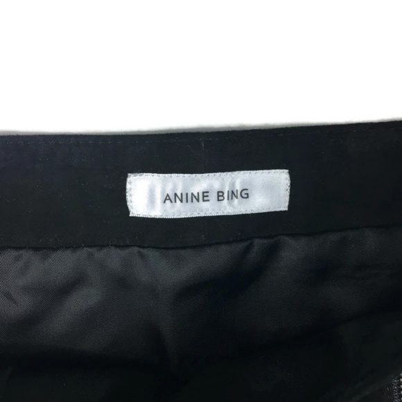 Anine Bing | 100% Lamb Leather Suede Mini Skirt - Picture 3 of 8